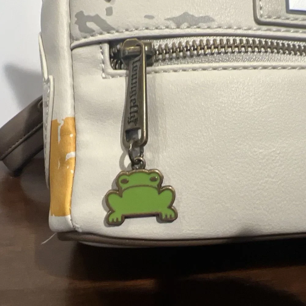 Pre-owned Light Use Loungefly Star Wars Baby Yoda Backpack - Gray/Green Disney - Picture 9 of 13